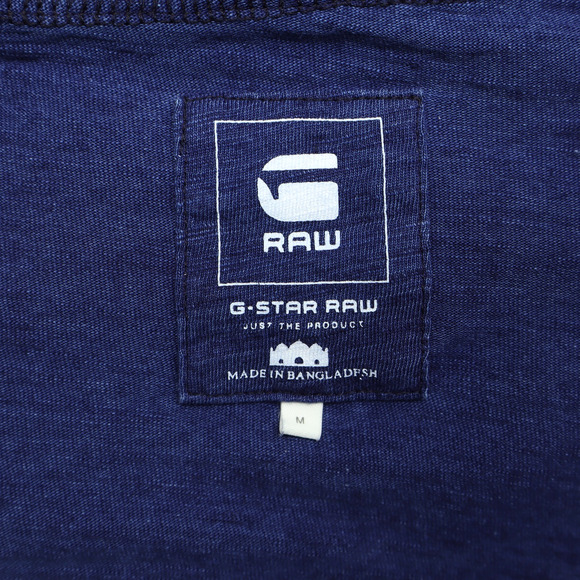 G-Star Raw Men's Long Sleeve Pullover Mock Turtle Neck Heathered Blue Sz M - Picture 8 of 13